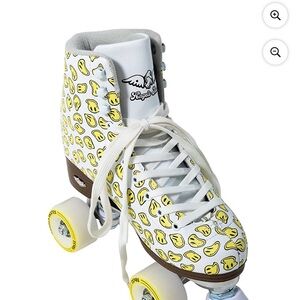 White and Yellow Roller Skates Women’s Size 7